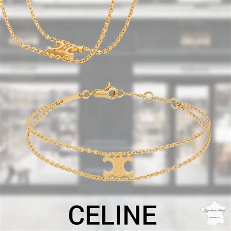 celine triomphe gold metal|WOMEN'S LUXURY GOLD TRIOMPHE JEWELLERY .